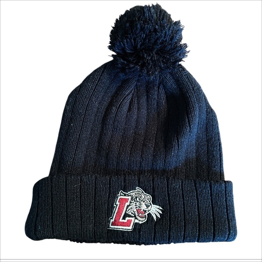 Lafayette College Beanie Knit Hat Unisex Black Go Pards Beat Lehigh PomPom NCAA